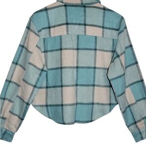 Blue and White Plaid Shirt